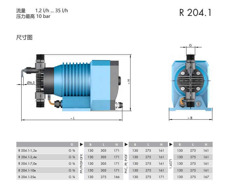 电磁计量泵R204.1 P3